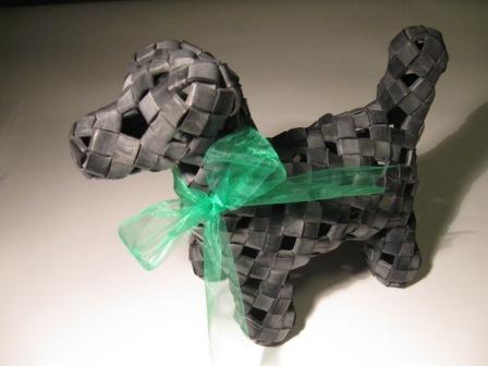 Recycled inner tube dogs as gifts by recycled.co.nz